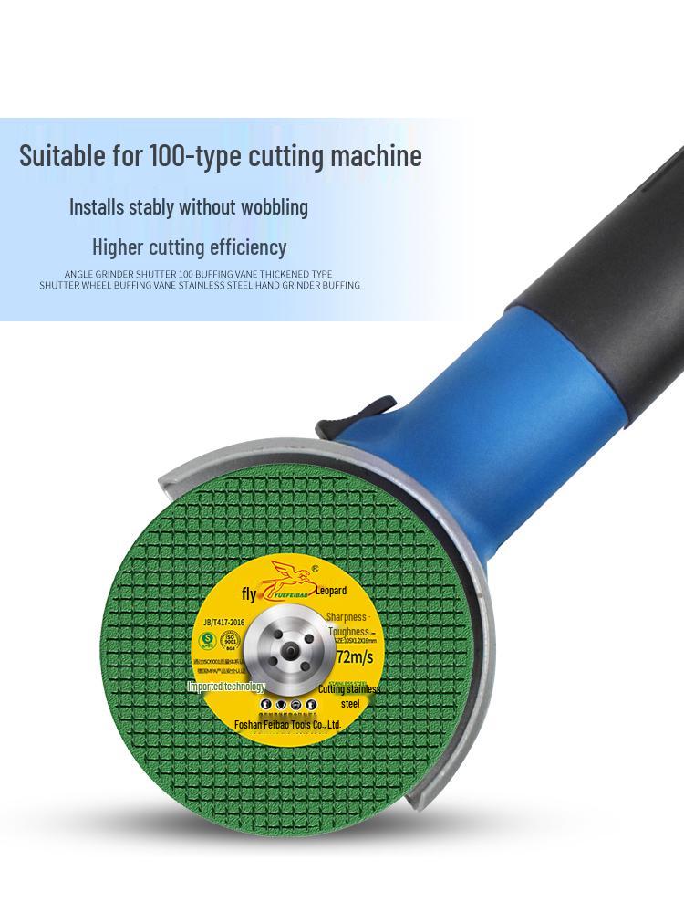 Flying Leopard 100mm Stainless Steel Cutting Disc - 0.8mm Thick Angle Grinder Blade for Metal & Iron