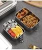 304 Stainless Steel Bento Lunch Box with Lid - Food Grade for Students and Office Workers