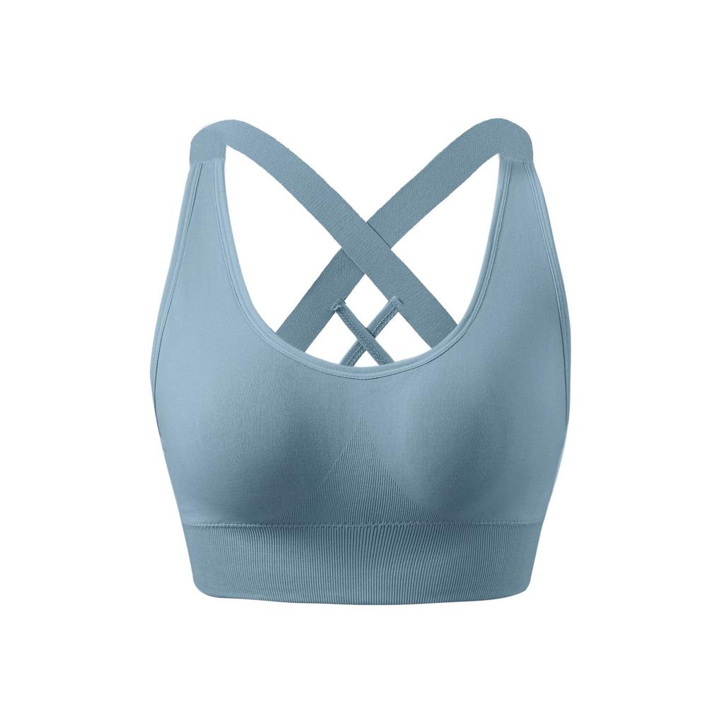 Women Plus Size High Strength Shockproof Cross Back Fitness Running Sports Bra