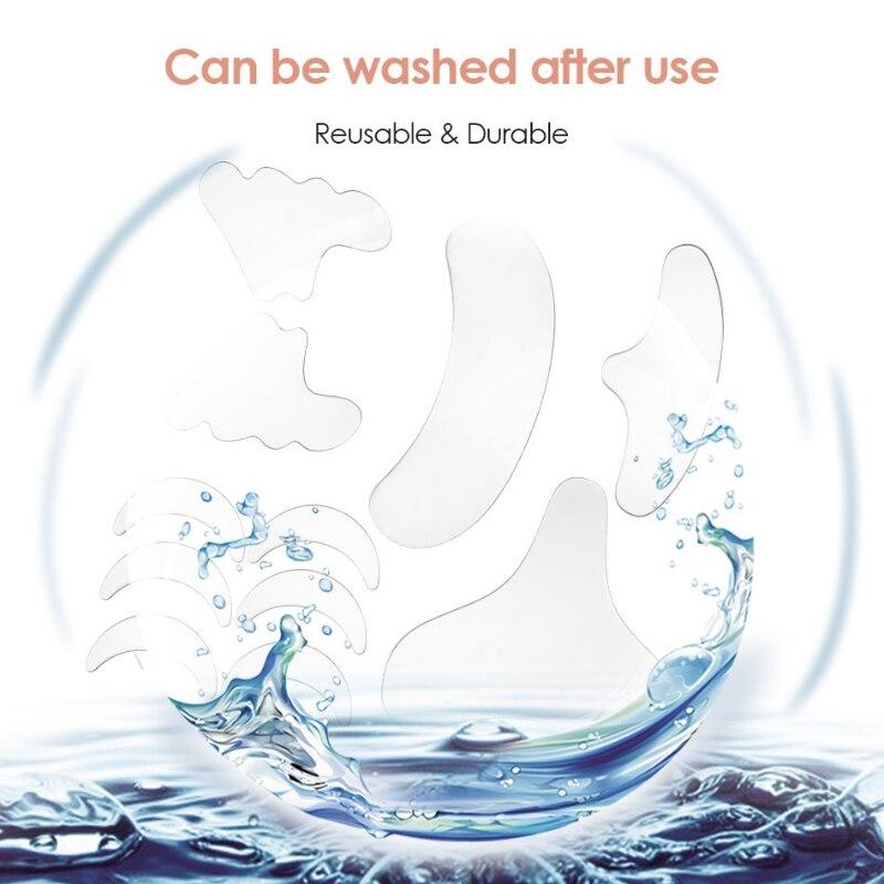 Sada 16 kusů Samolepky proti vráskám Samolepky na obličej Samolepky na čelo Samolepky na oči Anti Lifting Head Lines Francouzské linky 16 v 1