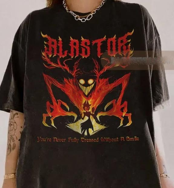

Alastor Hazbin Hotel Shirt Cartoon Merch Gift For Fans Unisex S5Xl Unisex T-Shirt XXXL