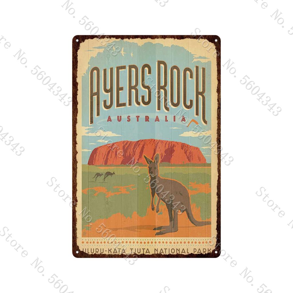 City Landscape Vintage Metal Sign Paris San Francisco Los Angeles Dubai Travel Scenery Tin Plates Home Decoration Metal Poster