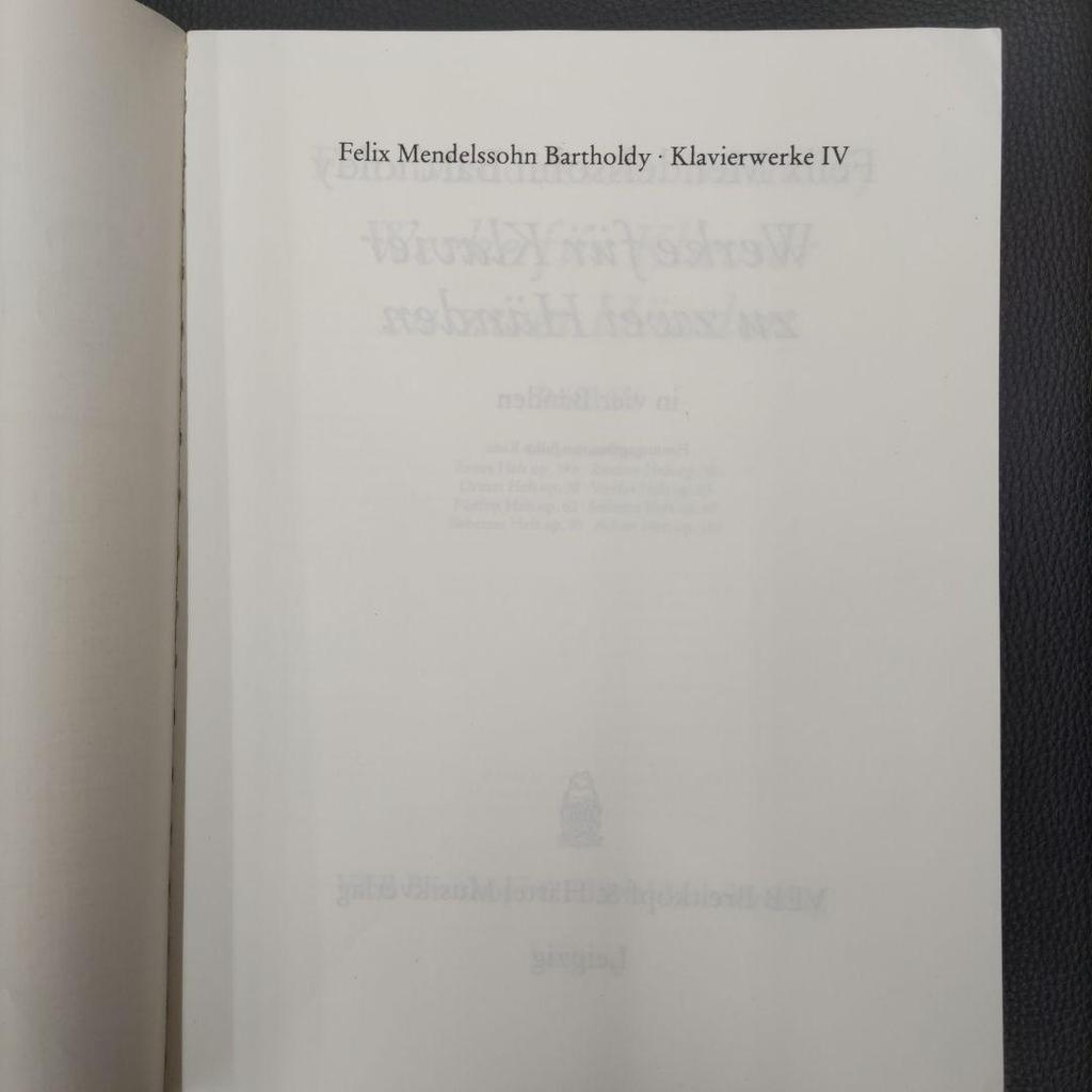 [USED] Mendelssohn Piano Works 4