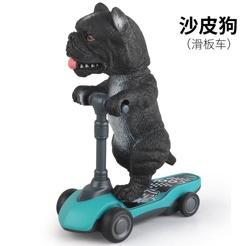 Children's Toys Dinosaur Velociraptor Tyrannosaurus Animal Pull Back Finger Scooter Small Toy Model