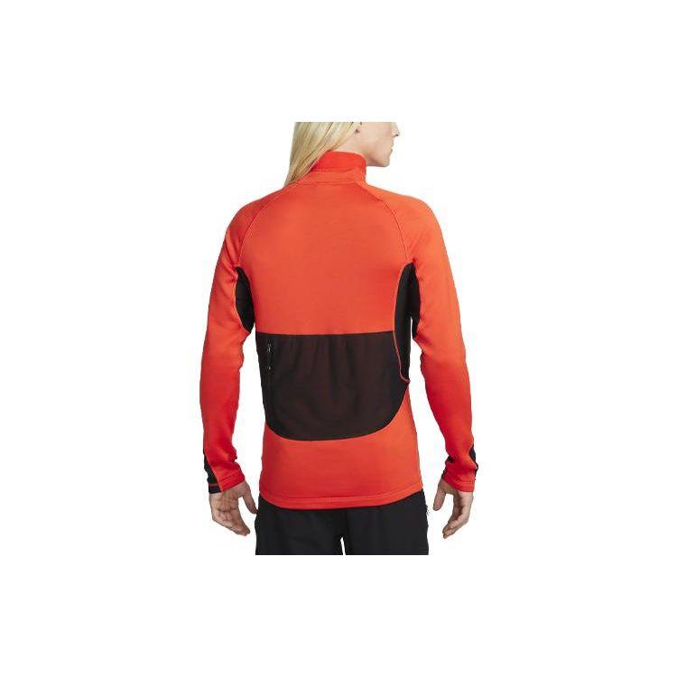 Nike ACG Logo Embroidered Color Block Sweatshirt Men Tops Orange DV9220-633
