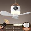 2025 New Multi-function Remote Control Ceiling Fan Lamp Strong Wind Power 8000mAh Large Capacity Battery Outdoor Portable Fan
