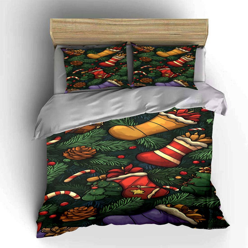 Festive evergreen magic Bedding sets Duvet cover sets Duvet covers Pillowcases(1*Duvet Cover 2*Pillowcases without duvet insert)