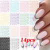 6pcs/set High Gloss Reflective Nail Sticker Gold Silver Aurora Wave Lines 3D Self-Adhesive Nail Art Decal Design Manicure Tool