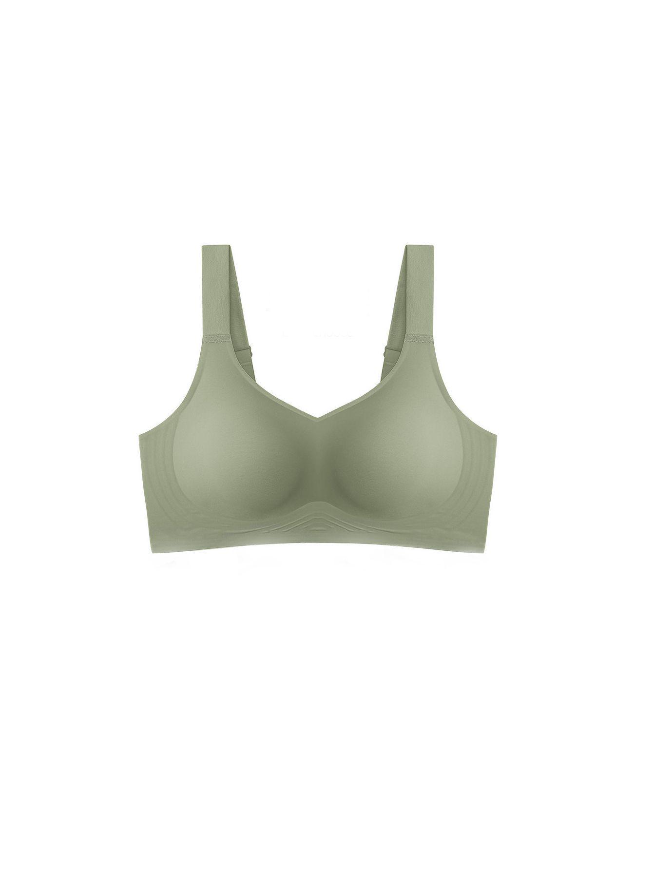 Бесшовный нескользящий поддерживающий спортивный бюстгальтер для большой груди: Беспроводной, регулируемый и минималистичный дизайн XXXL (70-75 kg)