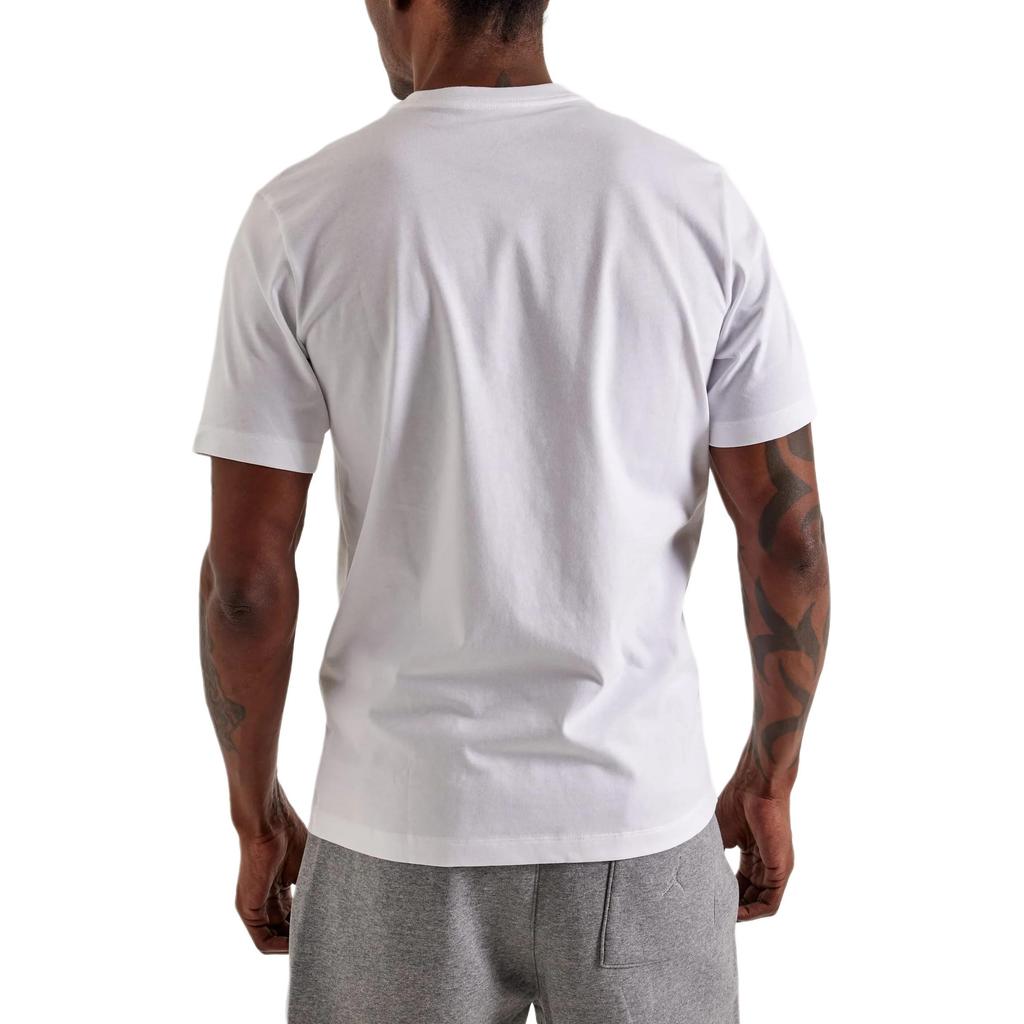 Jordan Markenbuchstaben-Print-Muster Gerippter Rundhalsausschnitt Bequemes Kurzarm-T-Shirt Herren T-Shirts Weiß FN6027-100