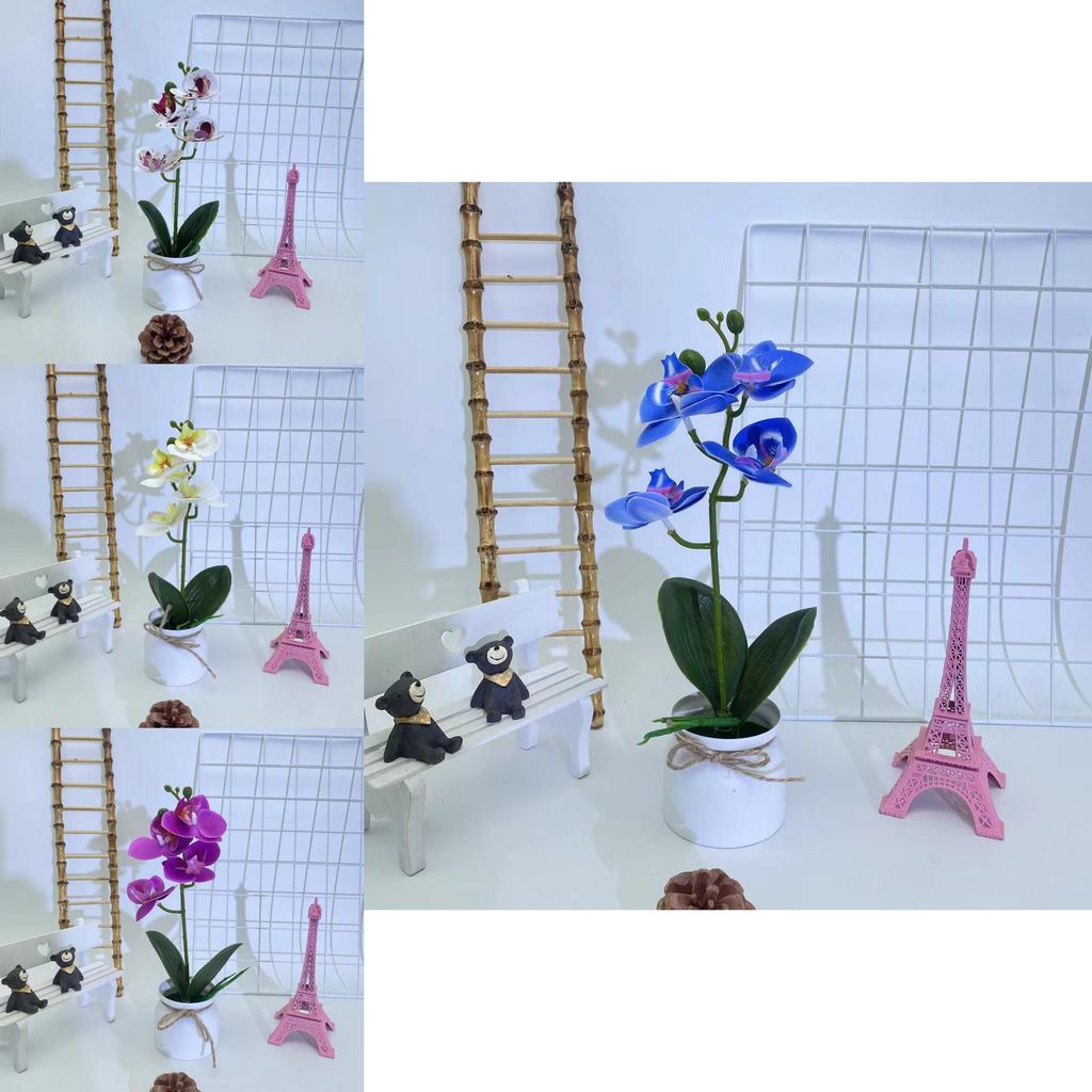 Phalaenopsis Kunstblumentopf für Außengartendekoration und Foto-Requisiten