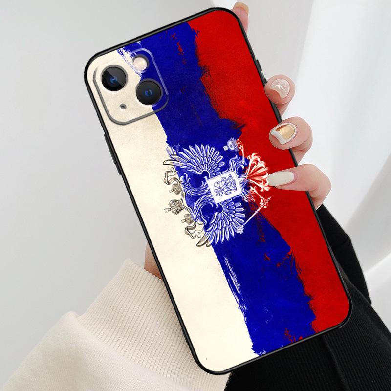 Russian Flag Phone Case For iPhone 17 Pro Max 15 14 13 11 12 16 Pro Max Mini 15 16 Plus 16e 17 Air Cover