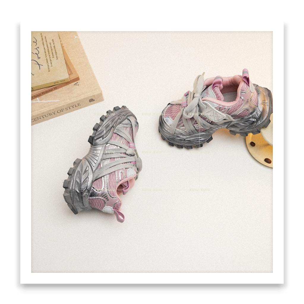 XSHX "Paris Spider Web" Retro-Kinder-Papa-Sportschuhe Frühling und Herbst Doppelnetz Jungen und Mädchen [Schuhe aus Wenzhou]