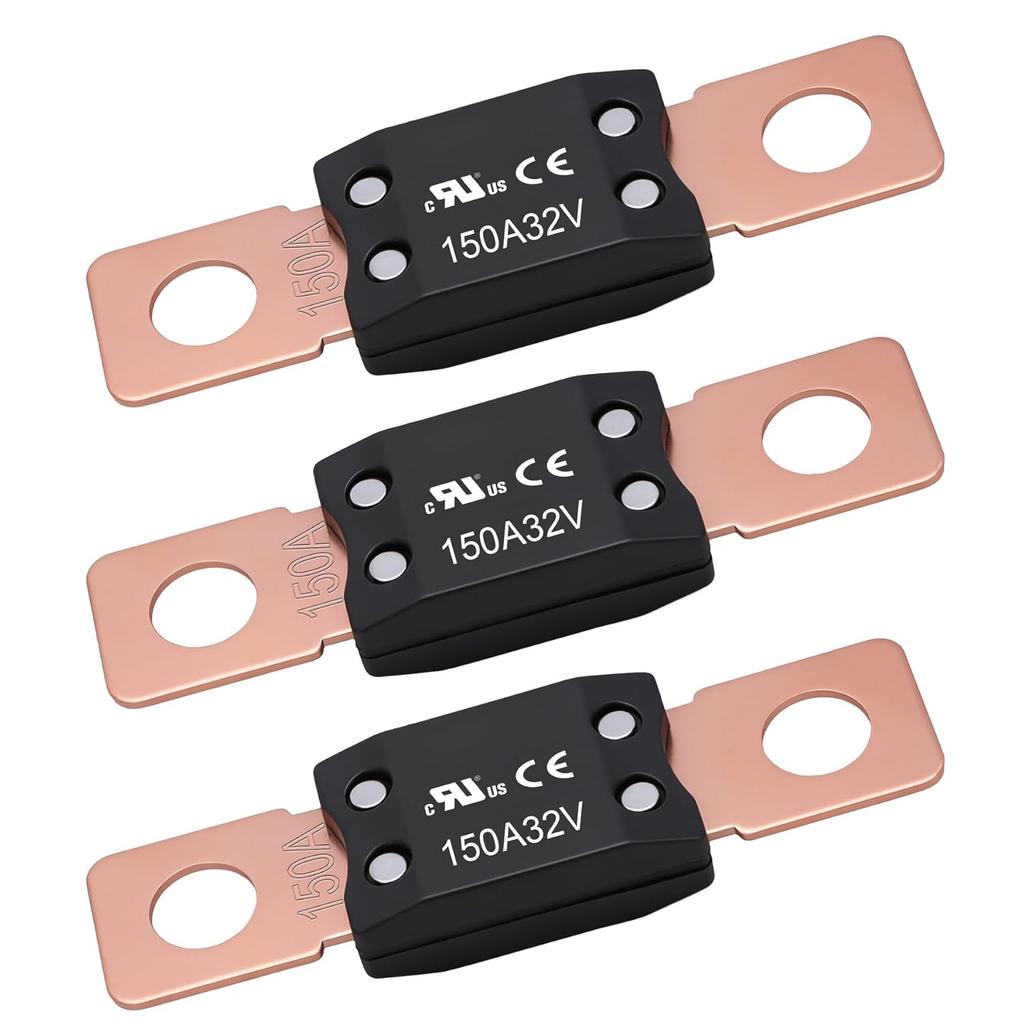 50A MEGA/AMG Fuse, UL Certification, High Current Bolt Mount Automotive 50 Amp for Cars, Trailers, Trucks, Buses, Caravans, Boats