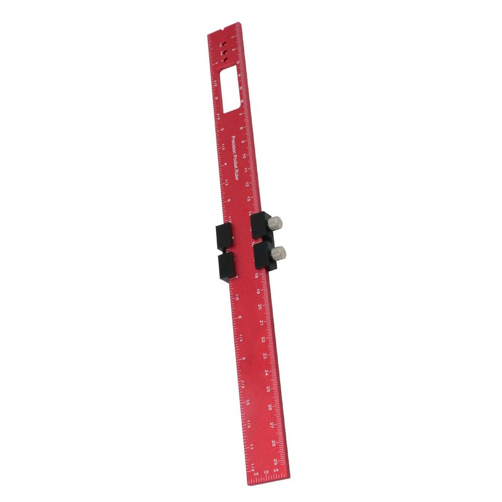 3 pcs Inch and Metric T-Type Scribing Ruler Metal Slide Rule Woodworking, Engineering, DIY