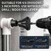 Damaged Thread Remover 1/2/3Pcs Broken Pipe Extractor Tool, Extractor, for 1/2" Hex Shank 3/4" 1" Pipes, Effortless Removal Power Drill Plumbing Screw