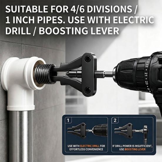 Damaged Thread Remover 1/2/3Pcs Broken Pipe Extractor Tool, Extractor, for 1/2" Hex Shank 3/4" 1" Pipes, Effortless Removal Power Drill Plumbing Screw