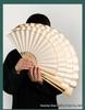 Men's Chinese Style Calligraphy Folding Fan - Ancient Design, Handwritten Paper Dancing Fan