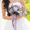8PCS Purple Artificial Wedding Flowers Set Bridal Bouquet Boutonnieres Corsage for Wedding Ceremony Anniversary Prom Decor