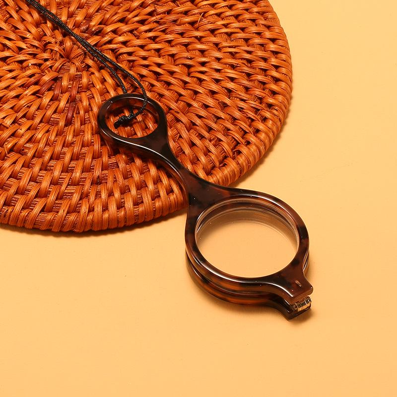 Retro Women's Jade Rope Foldable Hanging Neck Reading Glasses