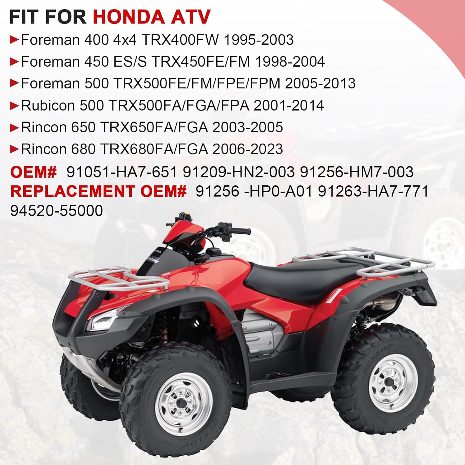 

Сальники подшипников передних колес для Honda Foreman 500 400 450 Rincon 650 680 Rubicon 500