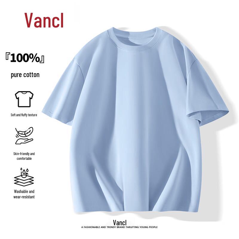 VANCL Men s Pure Cotton Short Sleeve Round Neck T-Shirt M
