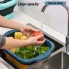 2026 Foldable Dish Basin Vegetable Washing Basket Outdoor Portable Sink Tub Dishpan Silicon Collapsible Drainer for Kitchen Camping