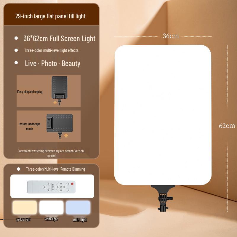 

Tri-Color Temperature Square Fill Light for Photography and Video