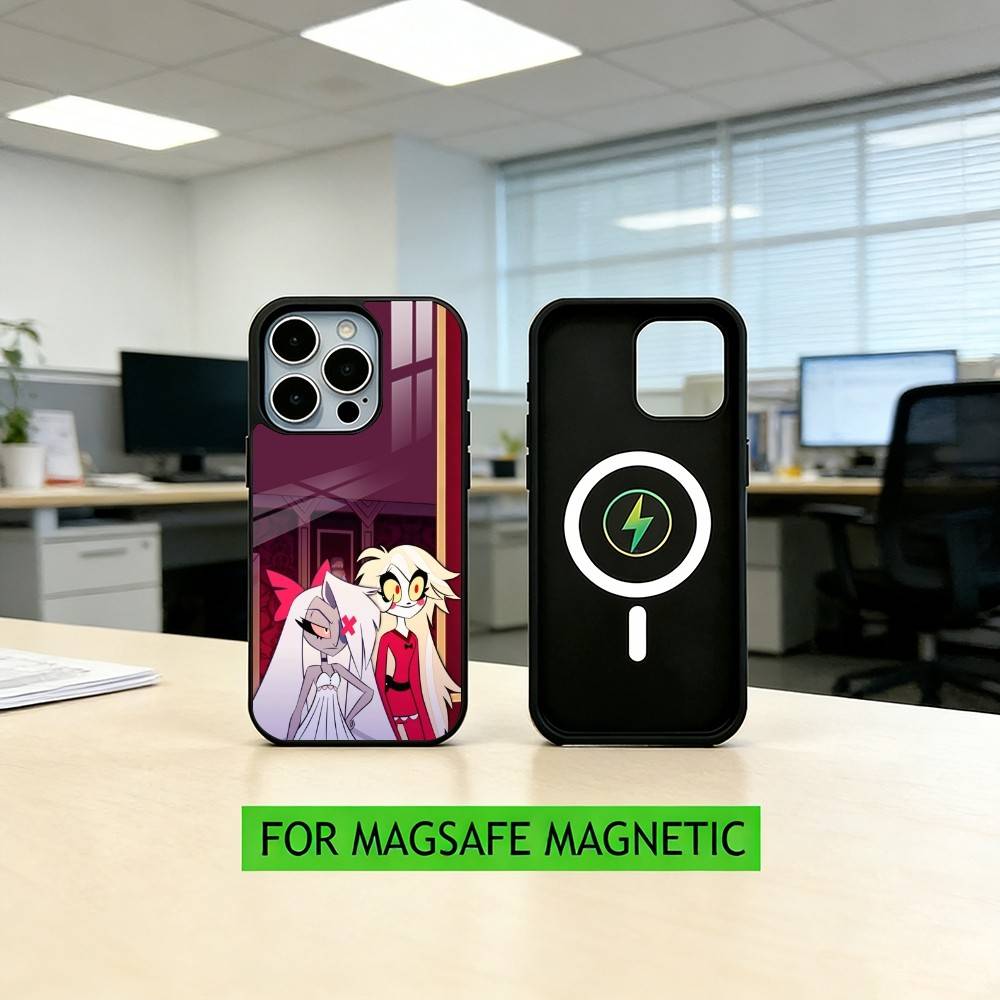 H-hazbin Hotel V-veggie  Phone Case For iPhone17,16,15,14,13,12,11 Plus,Pro Magnetic For Magsafe Wireless Charging