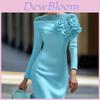 Summer Elegant Dress With 3d Floral Decor For Women