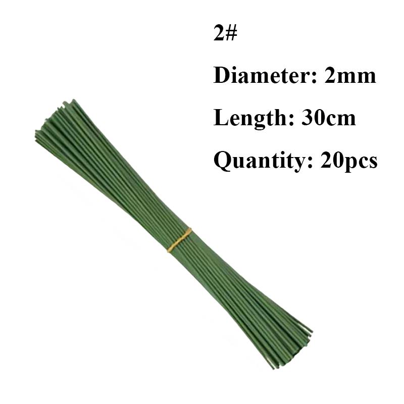 #26 #20 Paper Floral Wire 0.45Mm/0.9Mm Diameter 36Cm 30Mm Long Iron Wire Useds For Diy Nylon Stocking Flower Branche Making