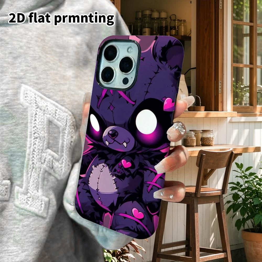 Phone Case: 2D Flat Suitable for iPhone 18, 17, 16, 15, 14, 13 Pro Film Protective Case, Couple Style, Dark Sweet Cool, Christmas and Halloween Gift