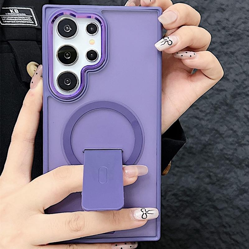 Samsung S25 Ultra Magnetic Bracket Phone Case for S24, S24 Plus, S23U, S25+