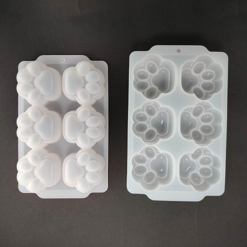 Glänzende Silikonharz Ornamente Formen Katzenpfote Silikonform DIY Schlüsselanhänger Anhänger Schmuck Epoxidharz Bastelformen
