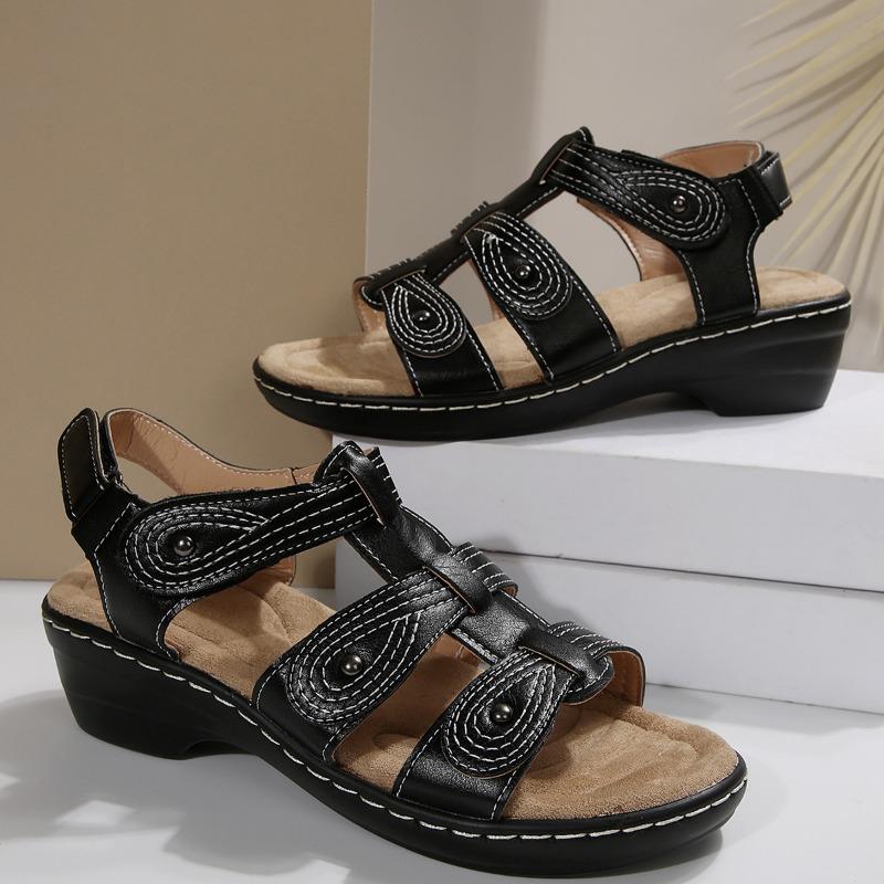 Mode Übergröße 36-42 Damen Flache Lässige Zehenfreie Strand-Plateausandalen 2025 Niedriger Absatz Keile Sommer Mode Schuhe Zapatos De Mujer