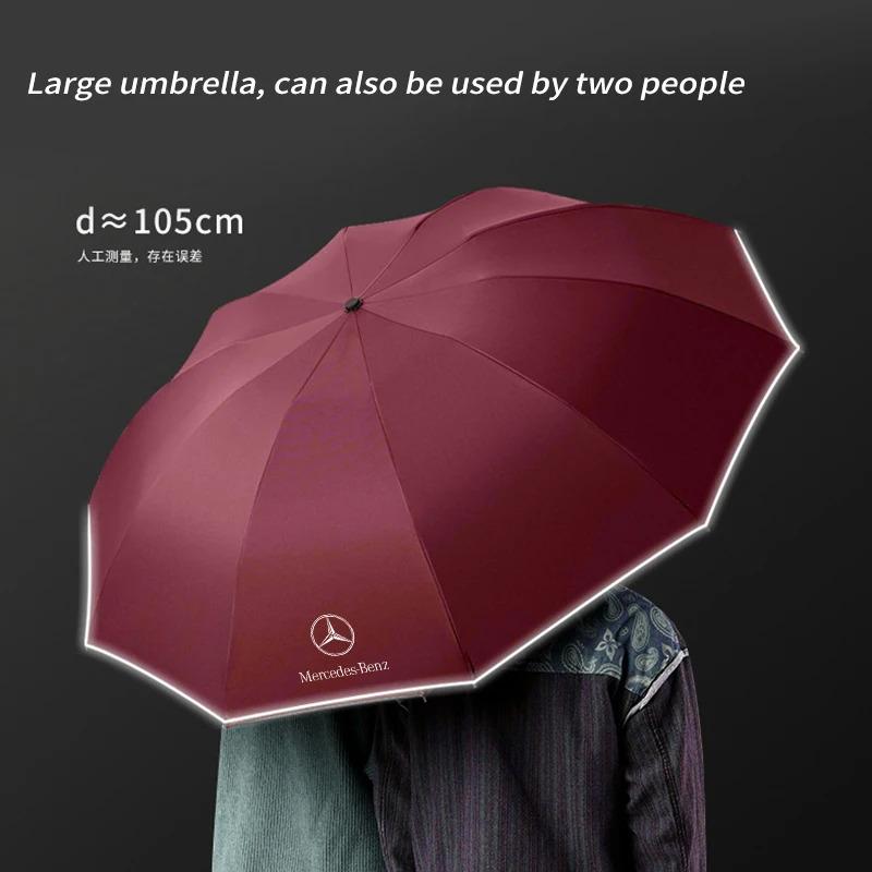 Mercedes Benz A B C E S Class AMG GLA GLB GLC GLE CLA CLS SLC GLS GLK SLK Vito Car Automatic Folding Windproof Sunshade Umbrella WGV9