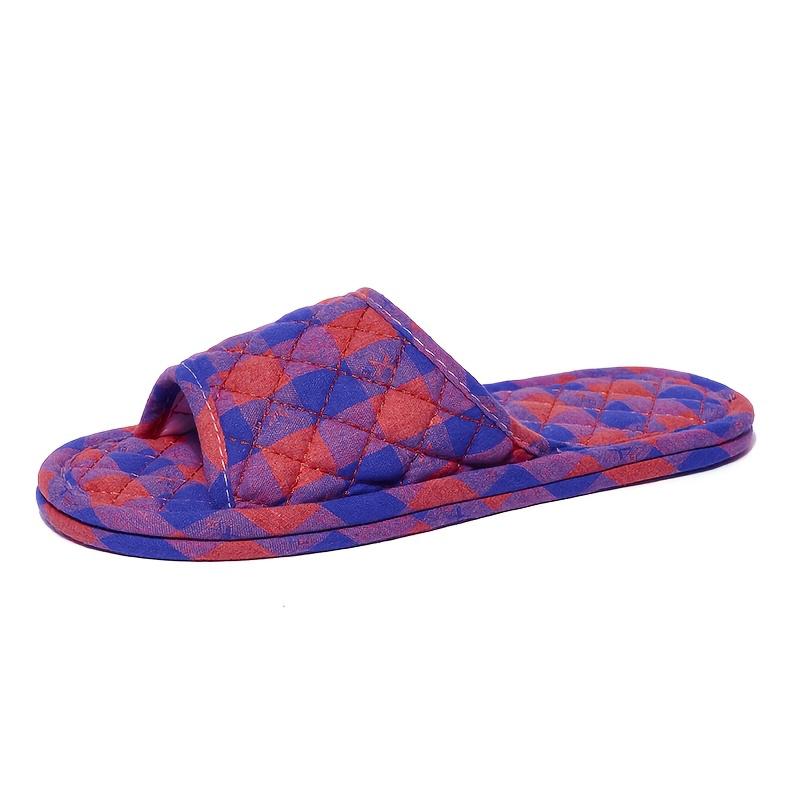 36-45 Home Shoes Slippers Women Cotton Fabric House Slipper Sewing Comfy Flat Shoes Indoor Soft Travel