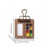 Watercolor Palette with Binder Clip Compact PocketSized Wooden Paint