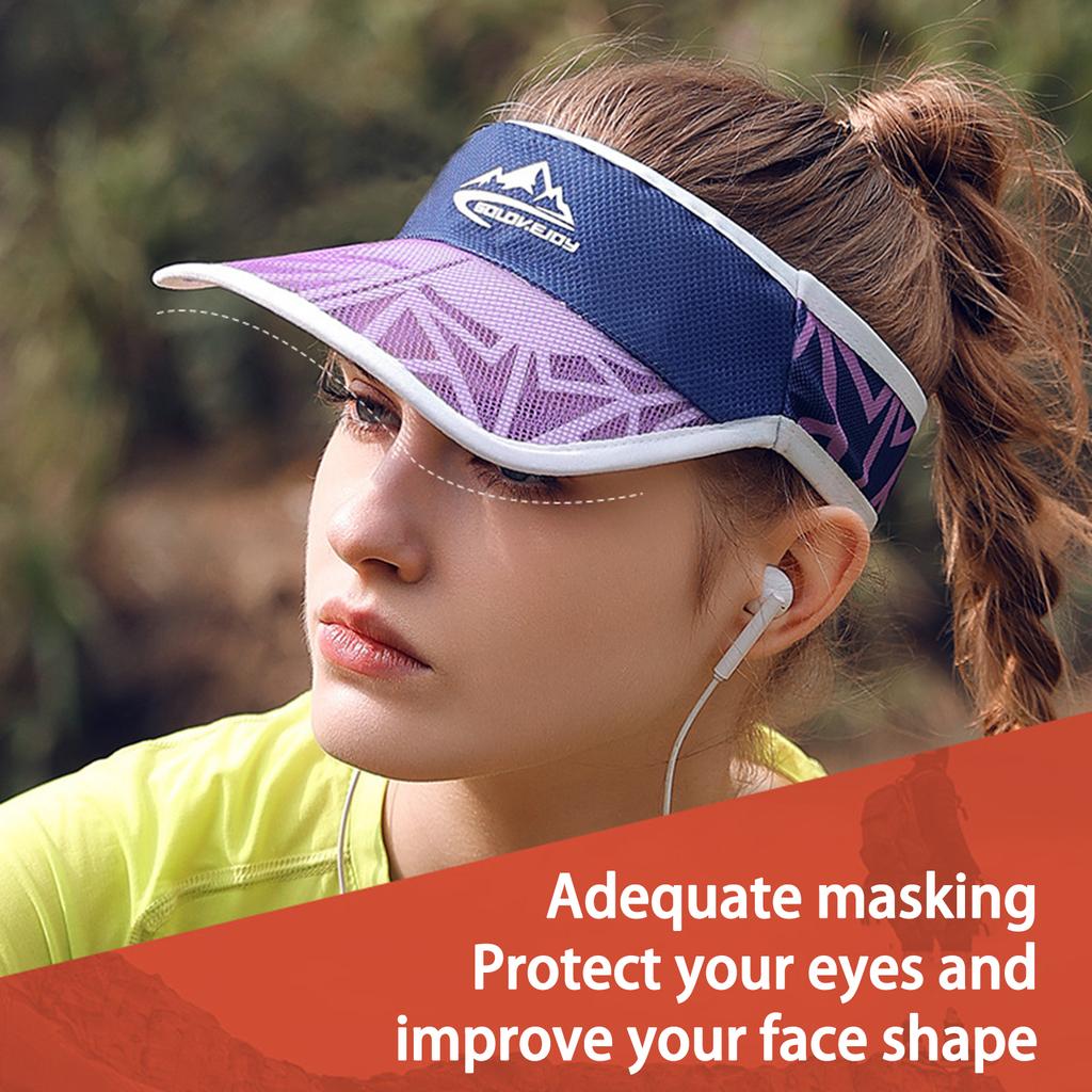 Summer Sun Hat For Men Women Breathable Sweat-absorbing Quick-drying Empty Top Cap For Outdoor Marathon Mountaineering