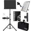 GLEAM Music Stand Metal Music Stand with Carrying 2 Includes Music File File and Storage Reading Writing Spectrum Music Holder - Bag, Functions, Clip,