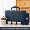 Portable Travel Tea Set: Quick-Brew Pot with Three Cups - Custom Logo Corporate Gift