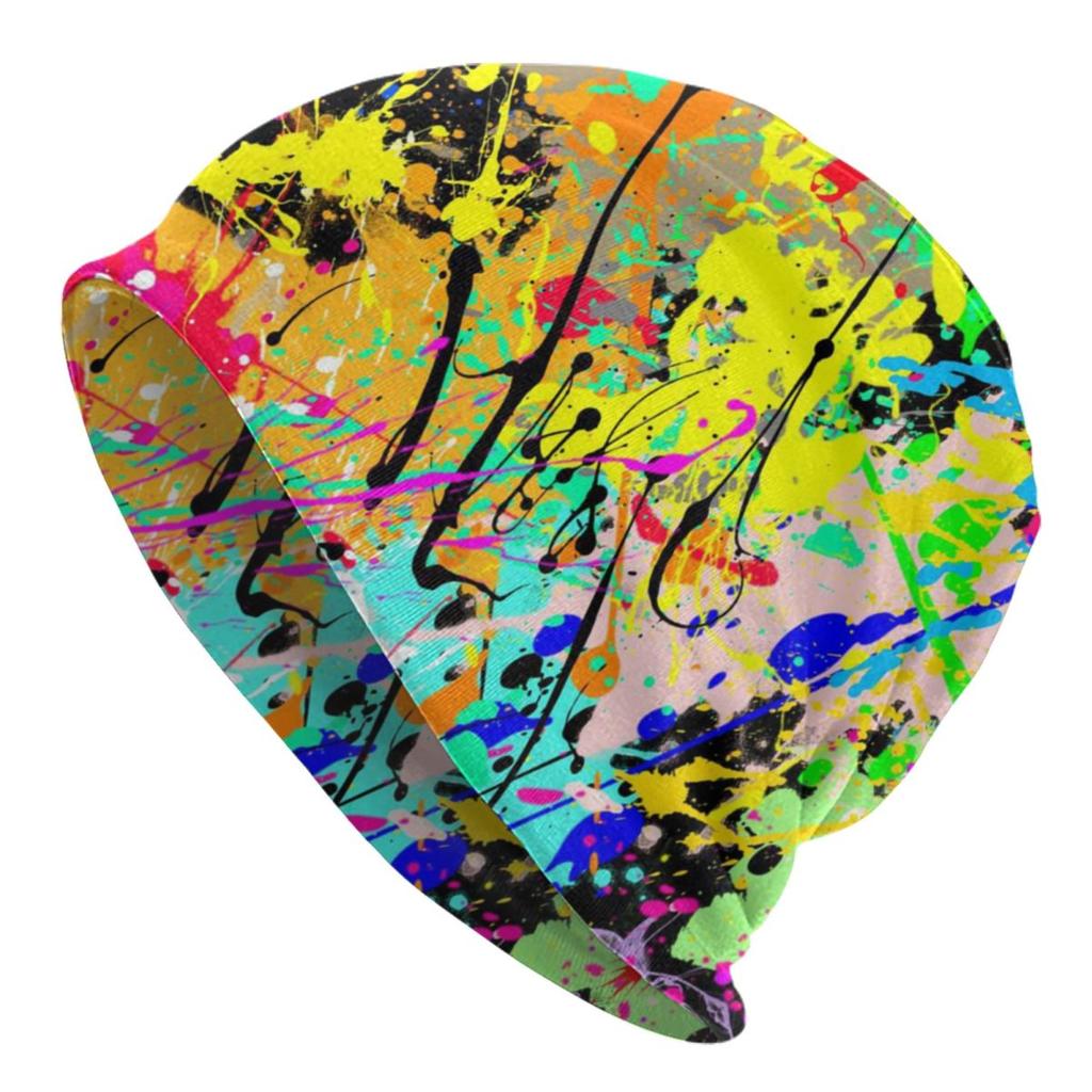 Abstract Street Graffiti Beanie Cap Unisex Winter Warm Bonnet Femme Knitted Hats Colorful Camouflage Skullies Beanies Hat