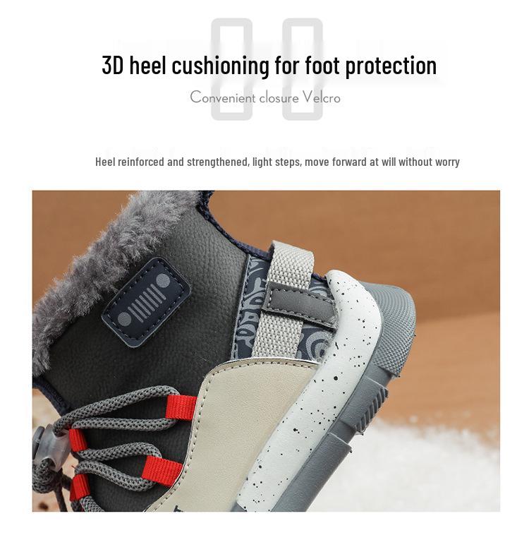 Wasserdichte Kinder-Winterstiefel mit rutschfester Sohle für Jungen und Mädchen - Neuer Stil 2025, mit Fleece gefüttert und verdickt