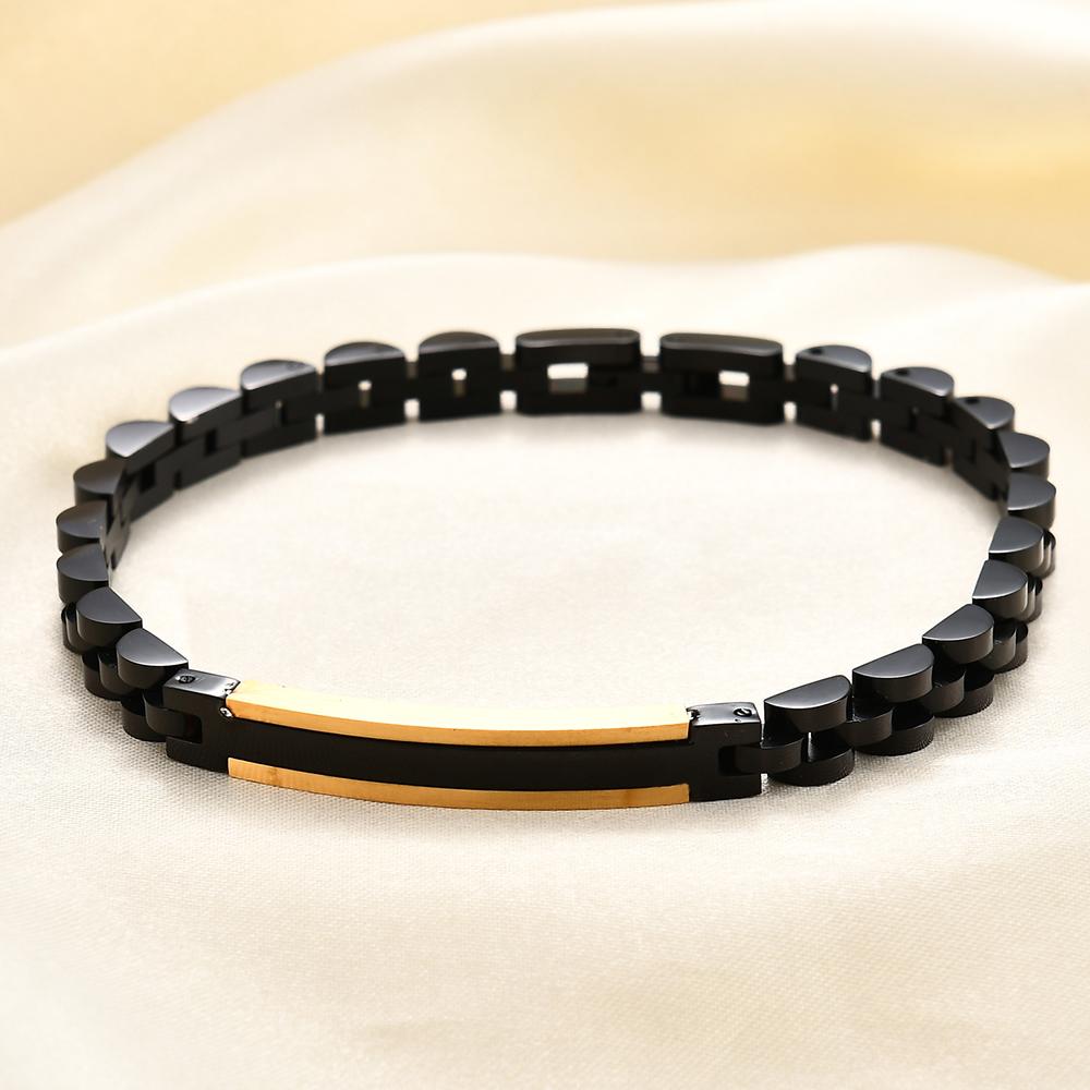 Fashionable New Cross-border 6MM Wide Personalized Curved Stainless Steel Bracelet with Laser Logo