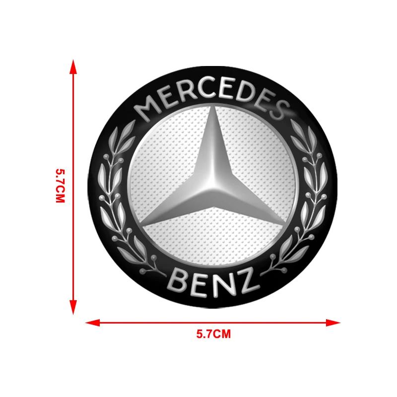 4Pcs Car Wheel Center Hub Cap 56mm Emblem Decal Wheel Sticker for Mercedes Benz AMG W108 B/C Class C200L GLC GLE CLA W205 W204