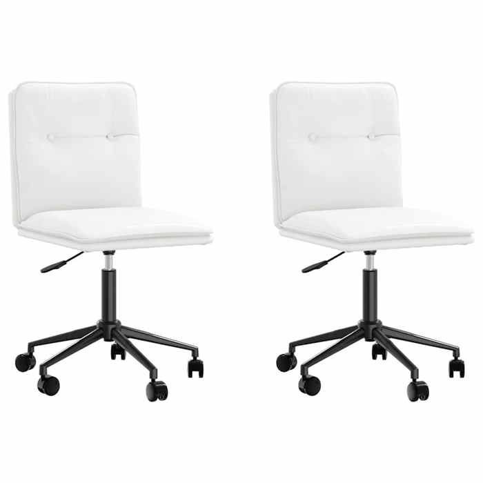 VidaXL Chaises à manger lot de 2 blanc similicuir, chaise, chaise de salon, chaise d'appoint, chaise de cuisine, siège à 3315425