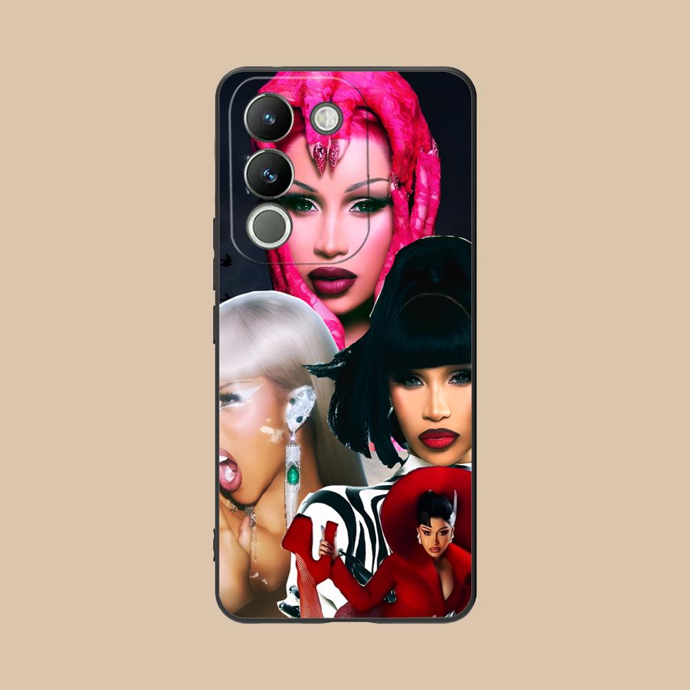 Cardi B Matte TPU Mobile Phone Case for VIVO Y77 76 75 74 73 72 58 56 55 51 50 38 36 Y19 Y18 Y03 Y01 5G Colorful Cover