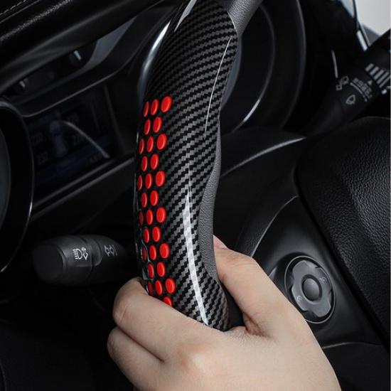 2x Universal Car Steering Wheel Cover Booster Carbon Fiber Non-Slip Accessories