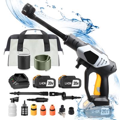 Lithium Battery Powered Cordless Pressure Washer 300W 24bar Plastic Portable for Garden Floor Fence Cleaning Watering