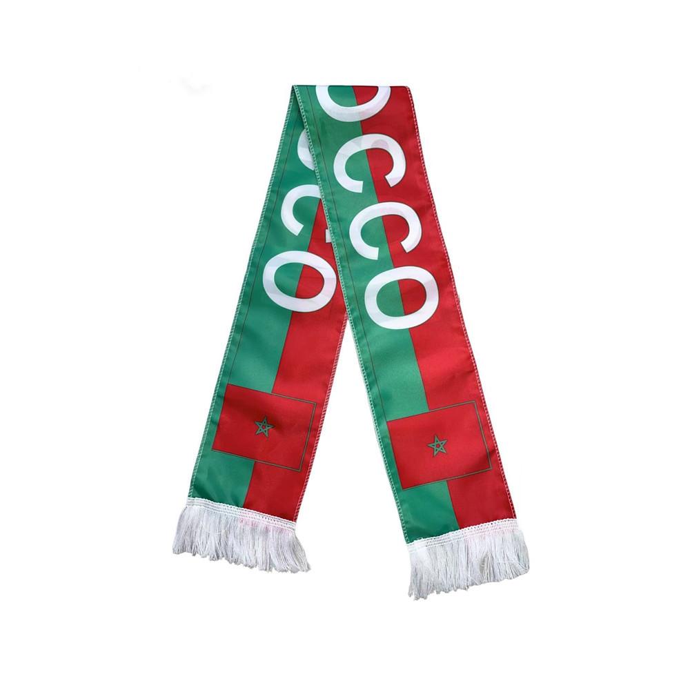 2026 World Cup Scarf Fan Scarf Polyester Neck Warmer Flag Soccer Stadium Team Support Tassel Less